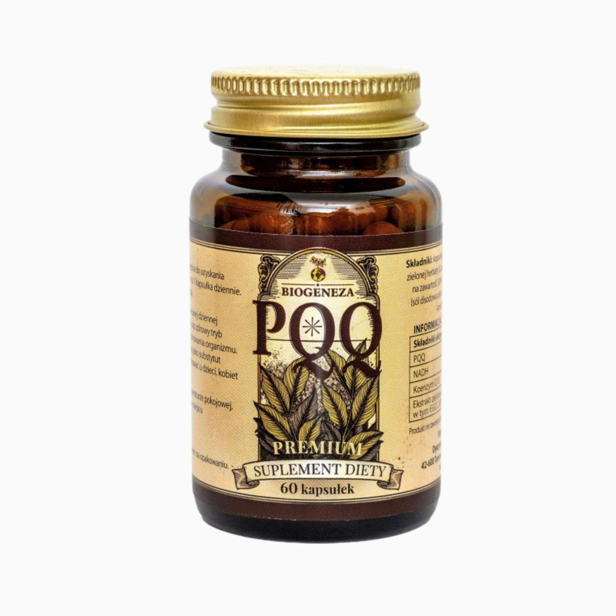 PQQ Premium — Pirrolochinolinachinon dla Mitochondriów 60 Kapsułek