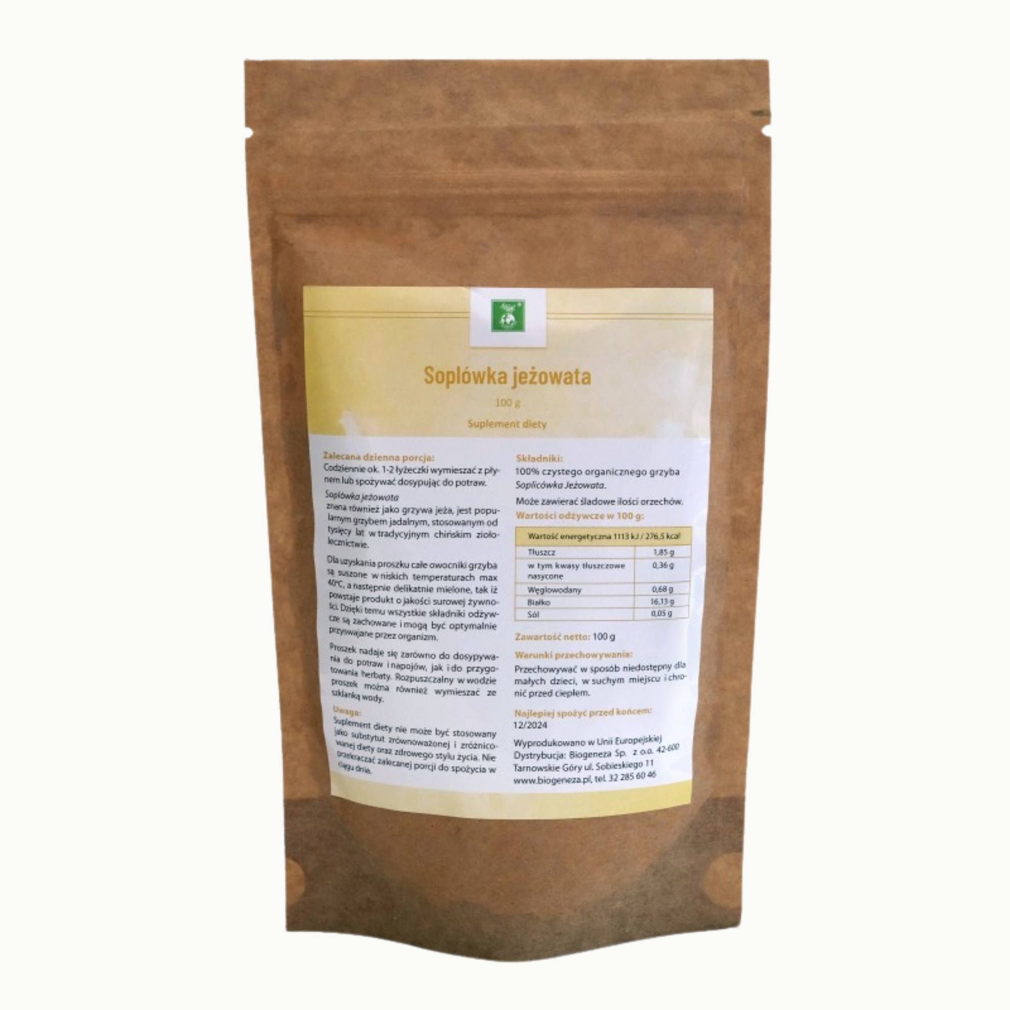 Soplówka Jeżowata — proszek 100g