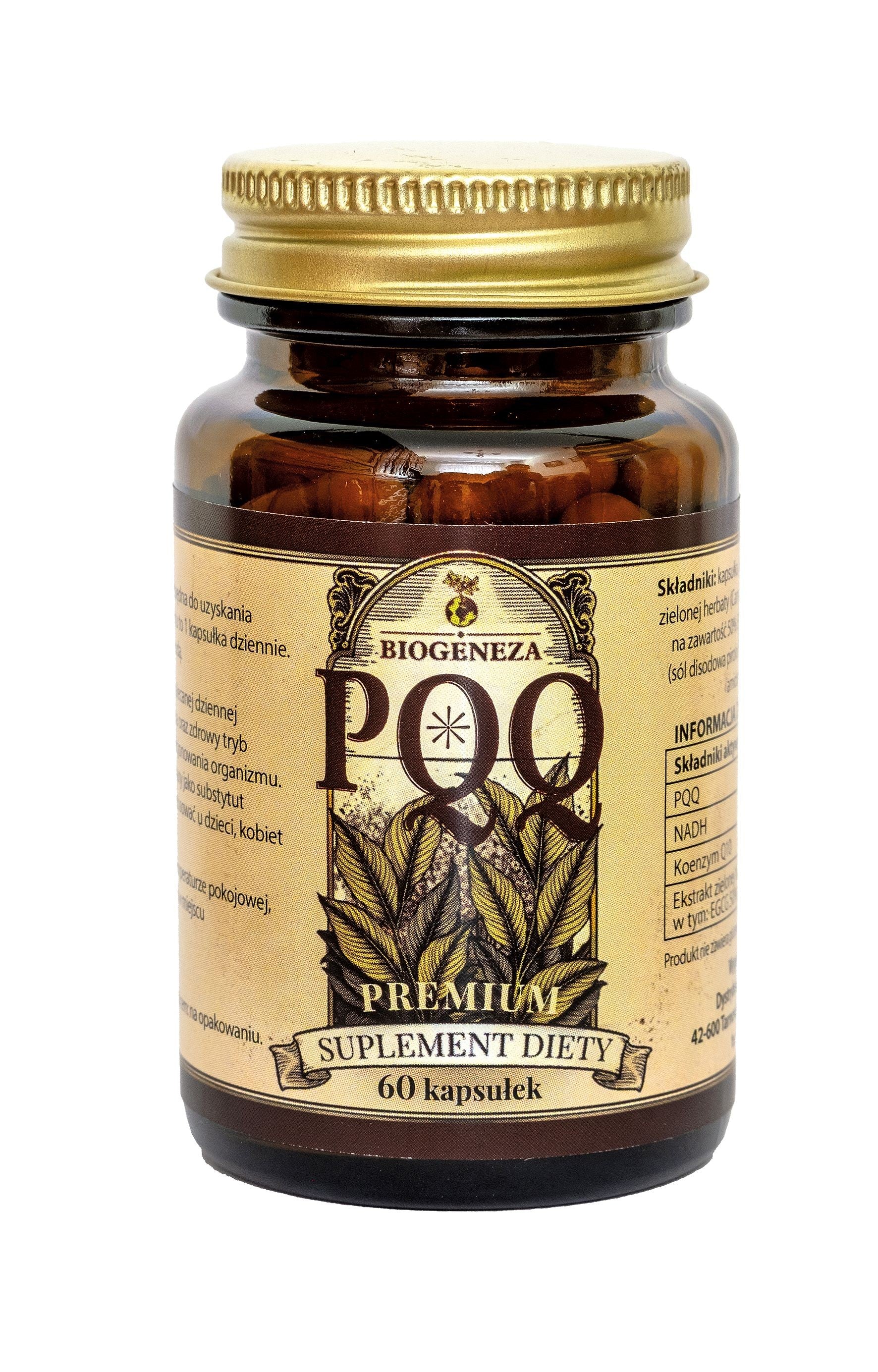PQQ Premium — Pirrolochinolinachinon dla Mitochondriów 60 Kapsułek
