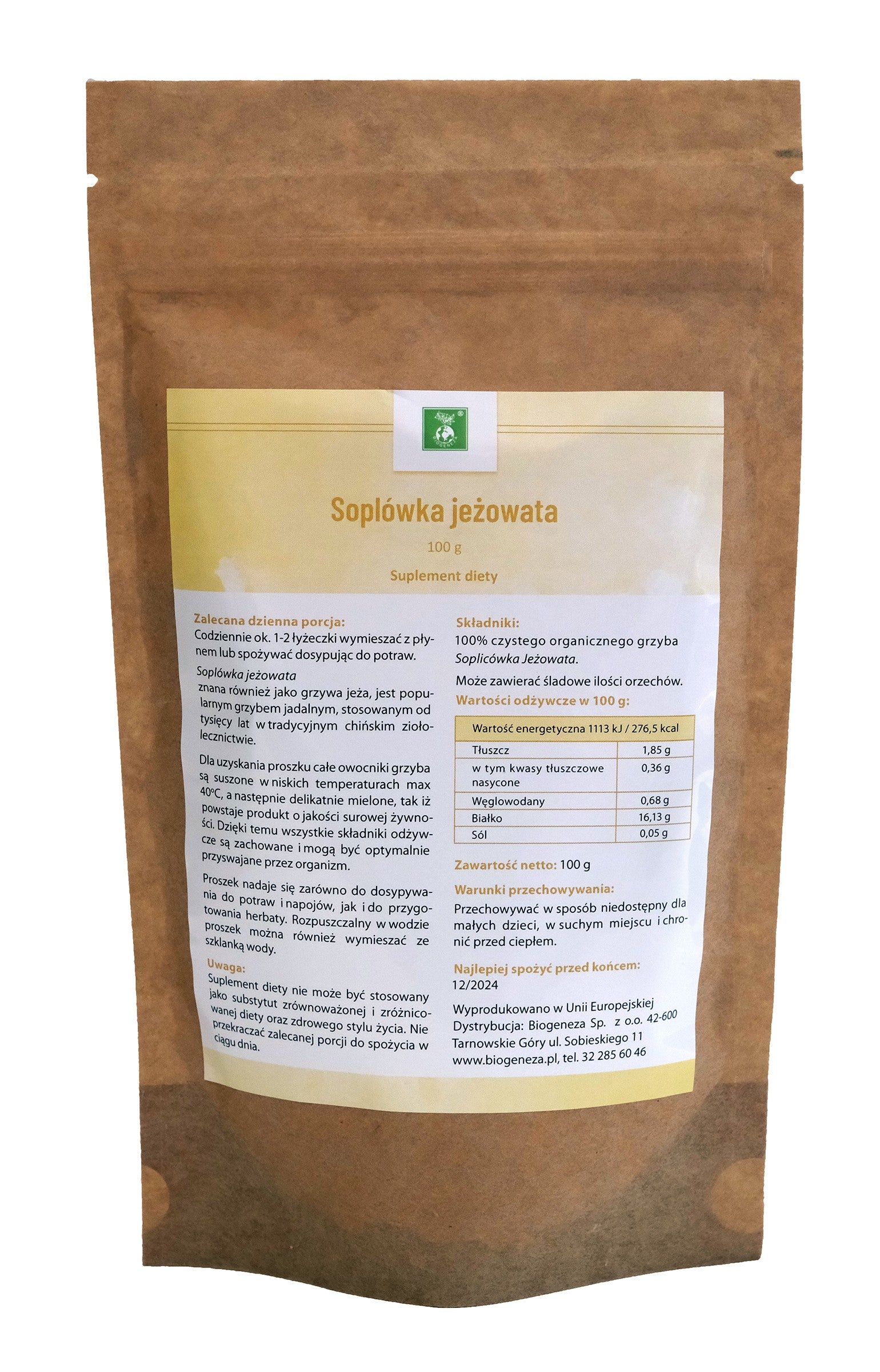 Soplówka Jeżowata — proszek 100g